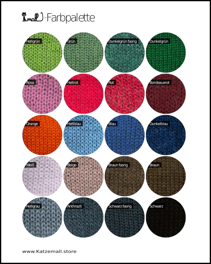 Alle Farben verfügbar für die originale Katzemall Individuell Wendemütze